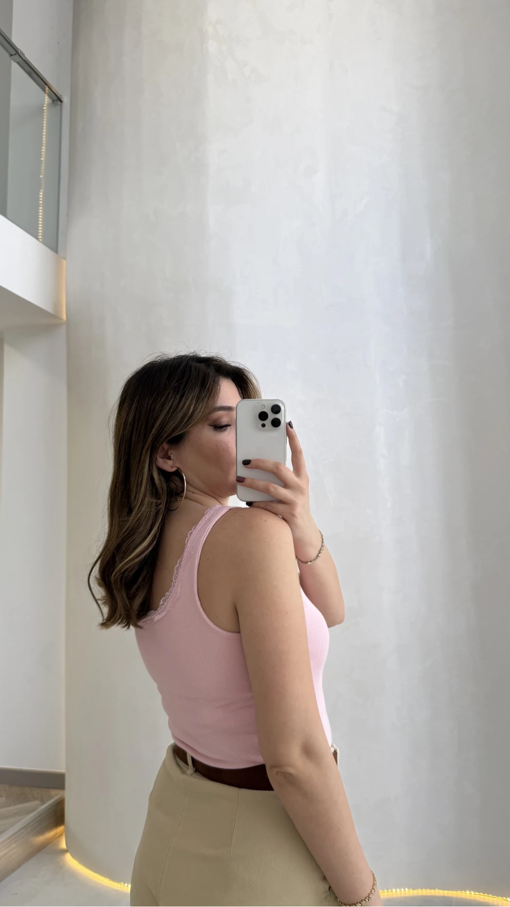 Fitilli Dantel Detay Kalın Askılı Body - Pembe