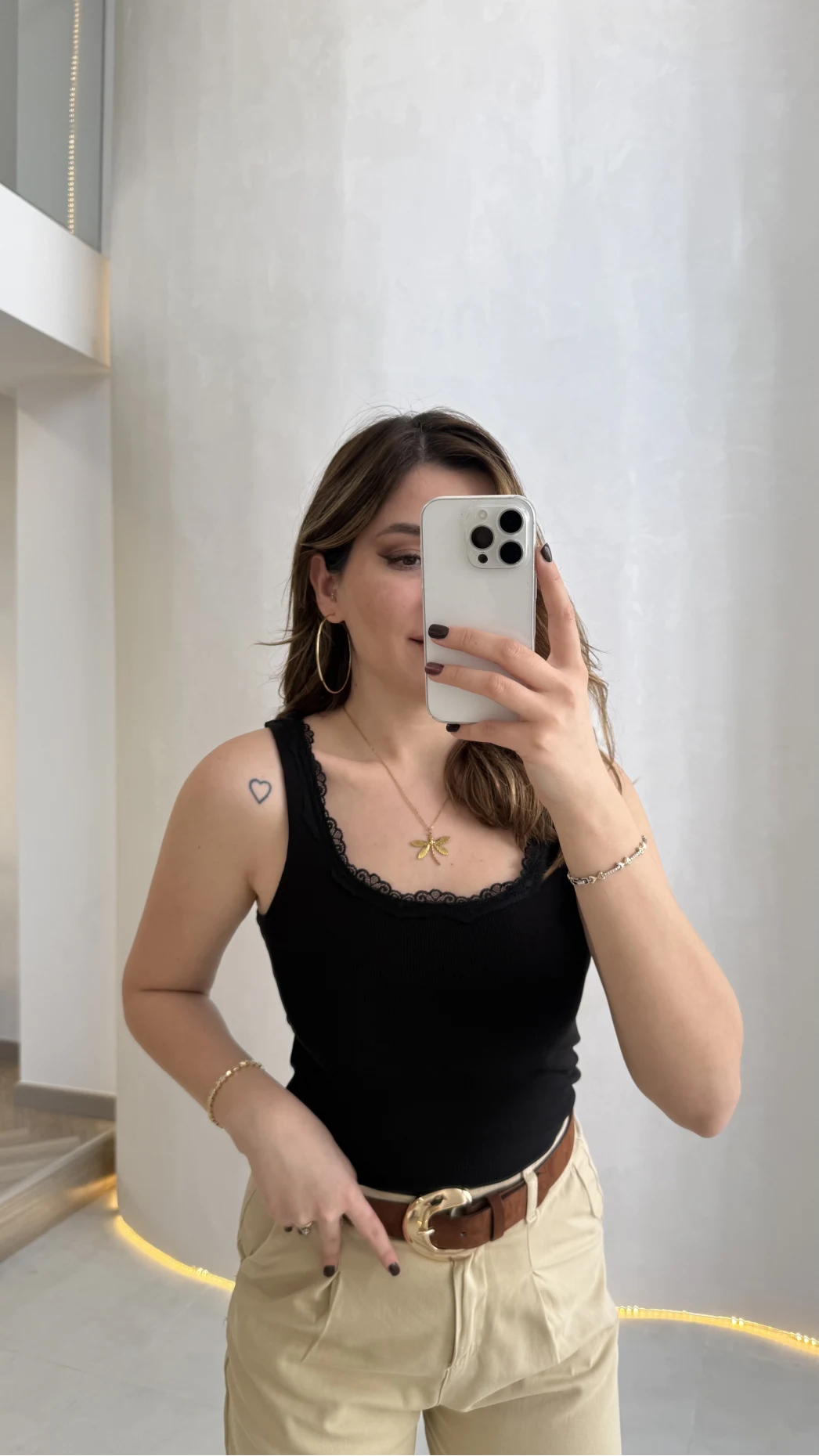 Fitilli Dantel Detay Kalın Askılı Body - Siyah