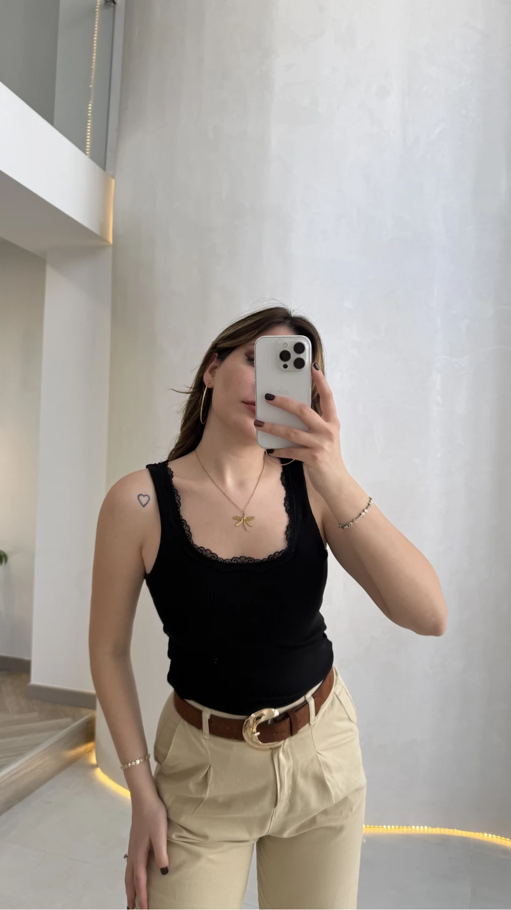 Fitilli Dantel Detay Kalın Askılı Body - Siyah