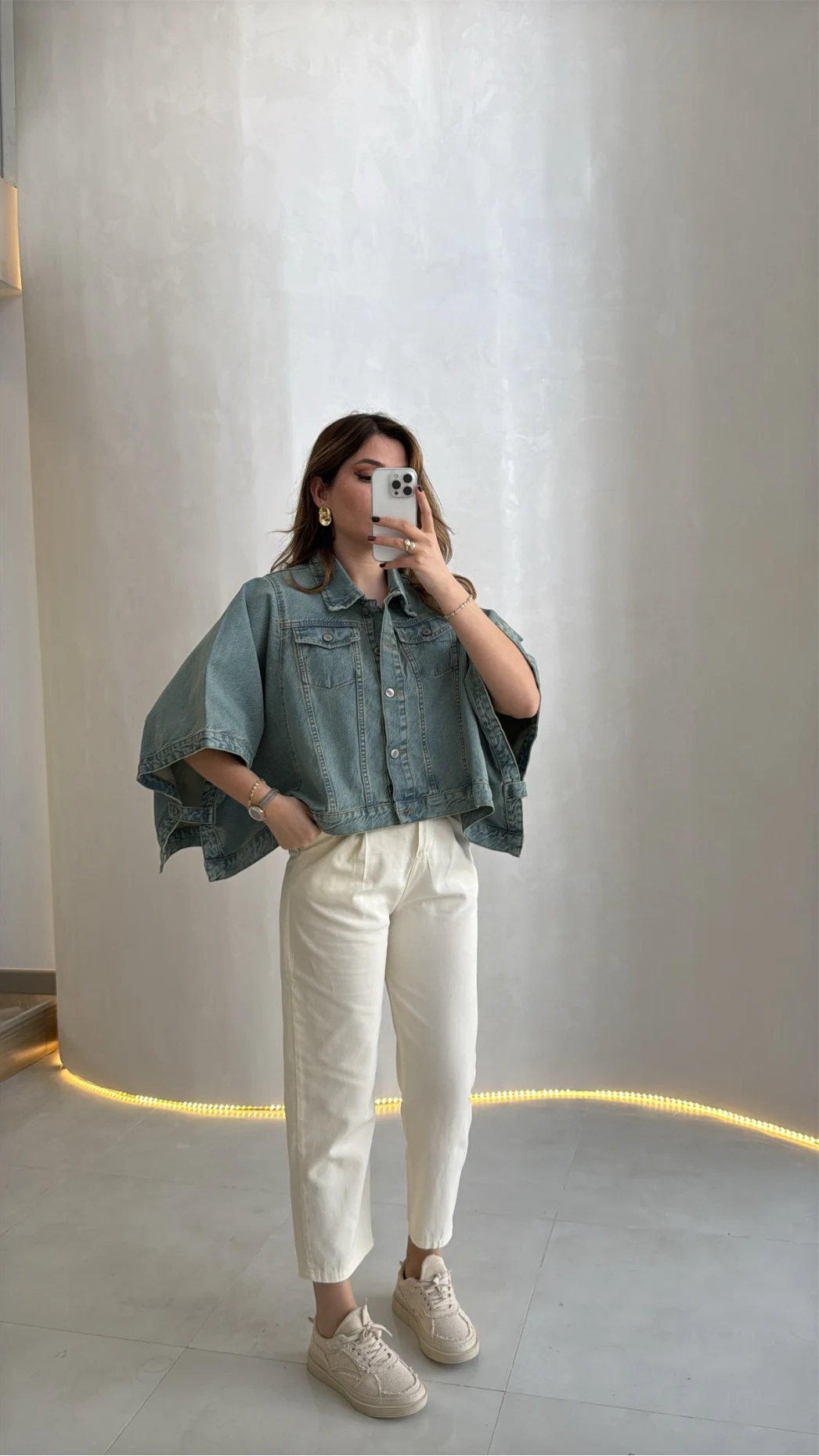 Cepli Gabardin Pantolon - Ekru - Kod: 7847