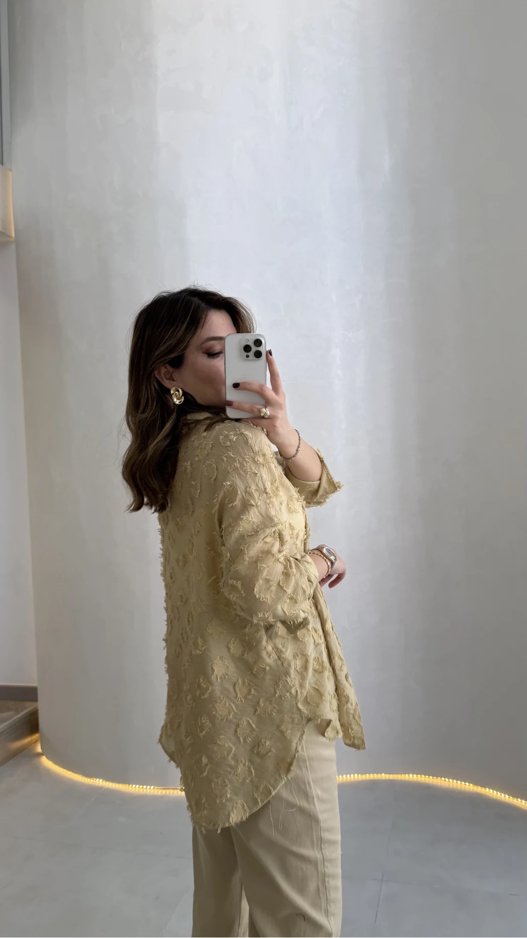 Whisper Püsküllü İnce Gömlek - Yeşil - Kod: 2235