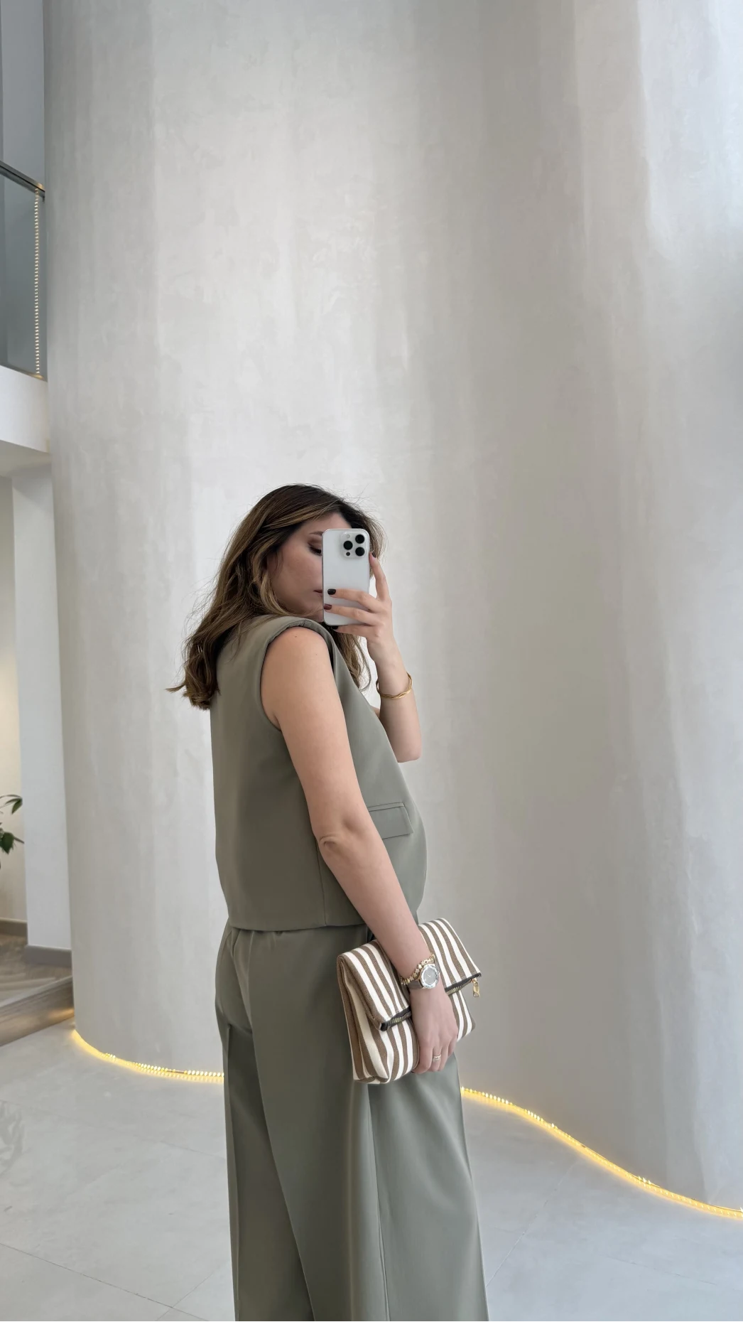 Comely Kemerli Yelek Takım - Haki - Kod: 9716