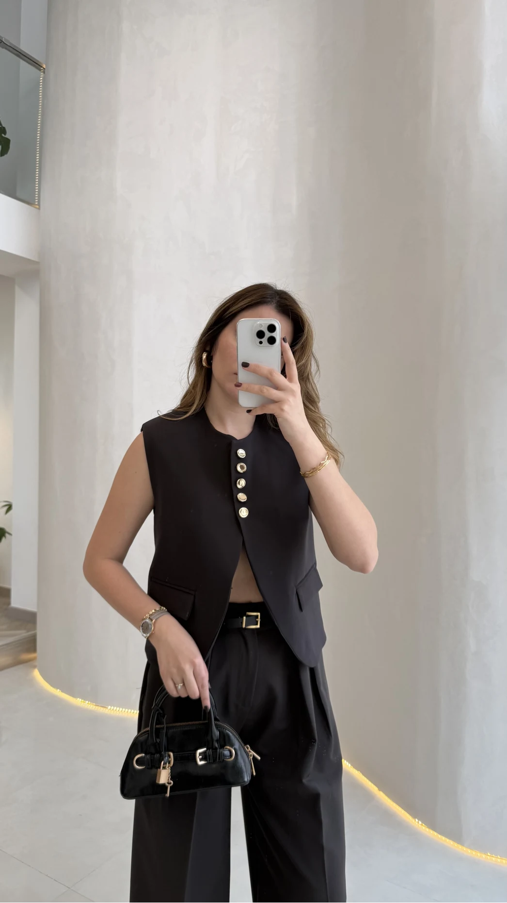 Comely Kemerli Yelek Takım - Koyu Kahve - Kod: 9716