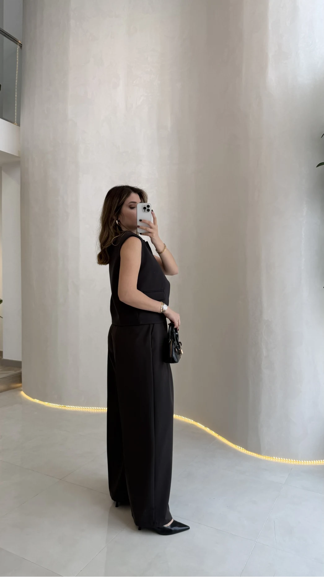 Comely Kemerli Yelek Takım - Koyu Kahve - Kod: 9716