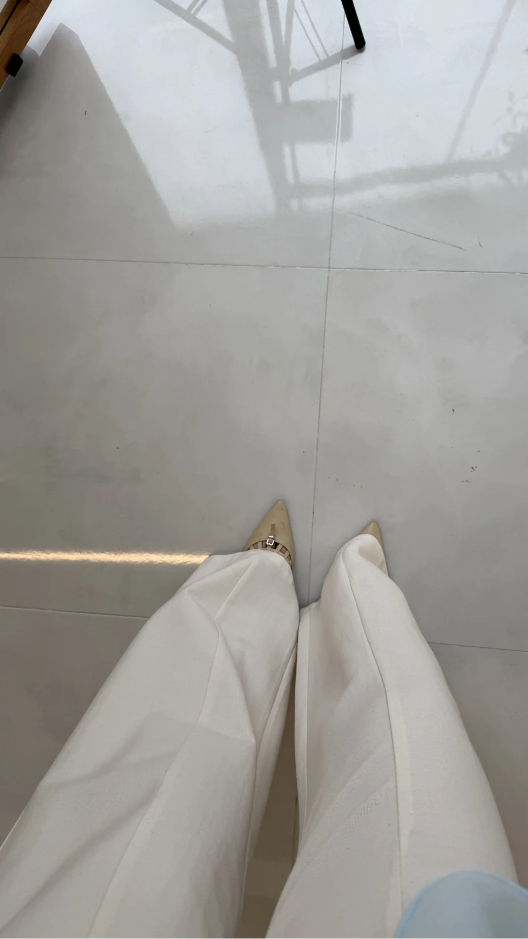 Bol Paça Bağcıklı Pantolon - Taş - Kod: 8454