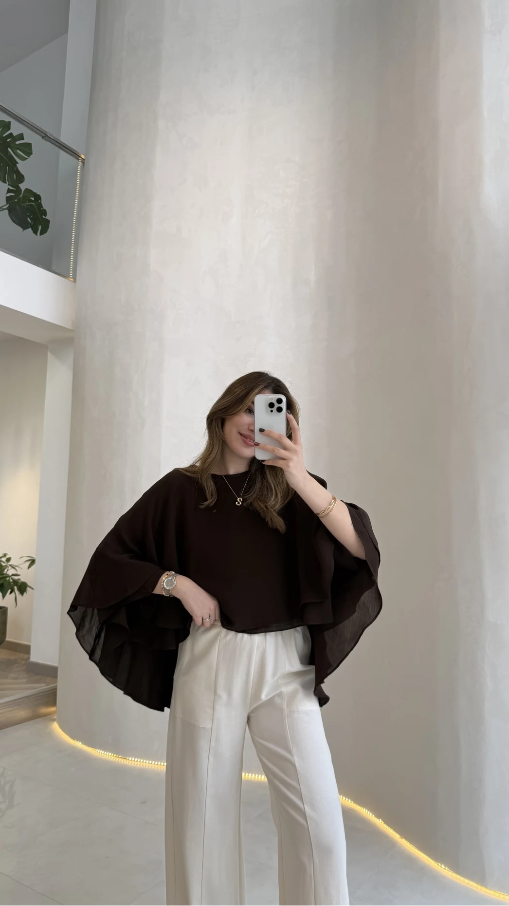 Mariposa Pelerin Bluz - Acı Kahve - Kod: 5044