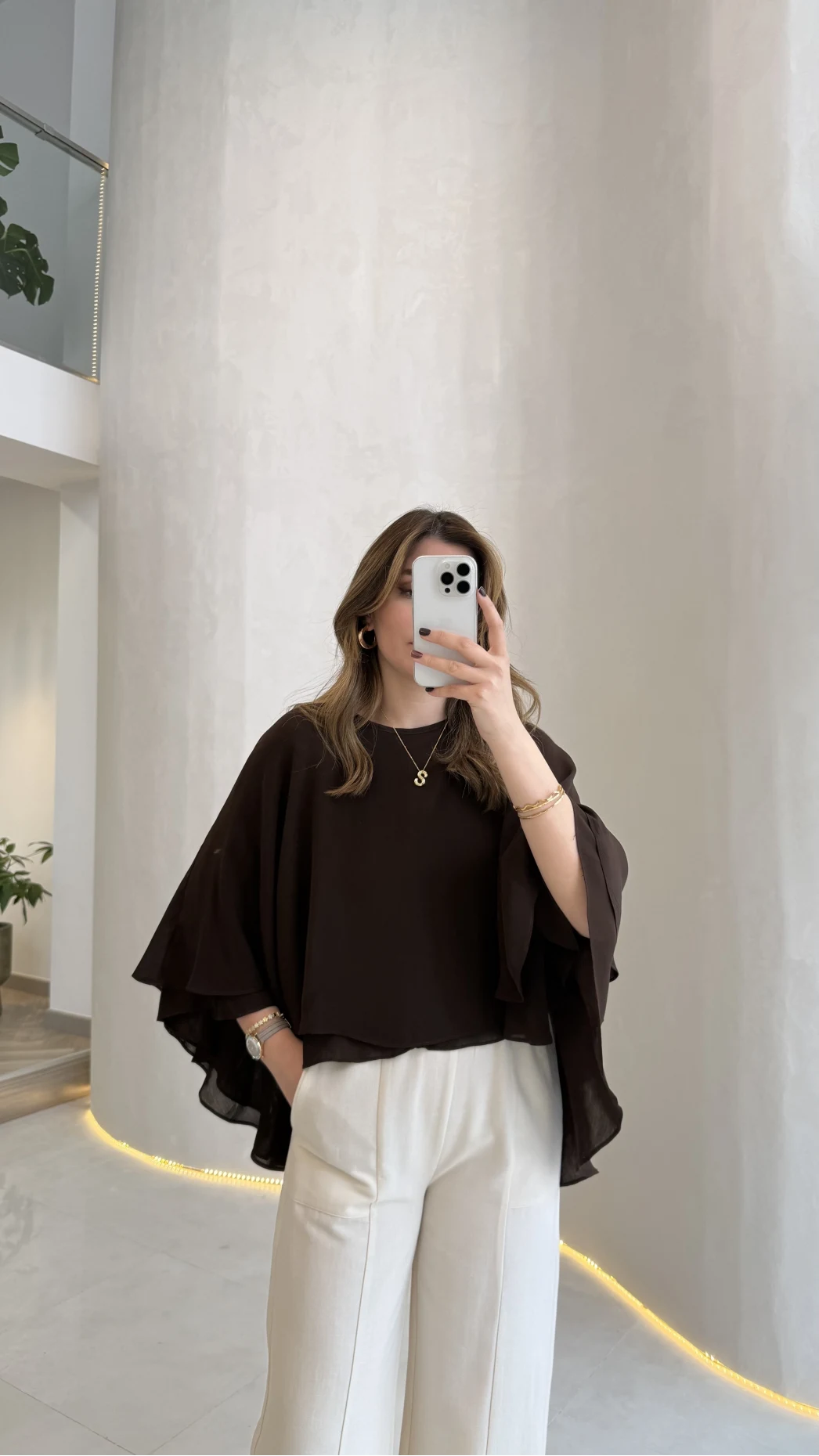 Mariposa Pelerin Bluz - Acı Kahve - Kod: 5044