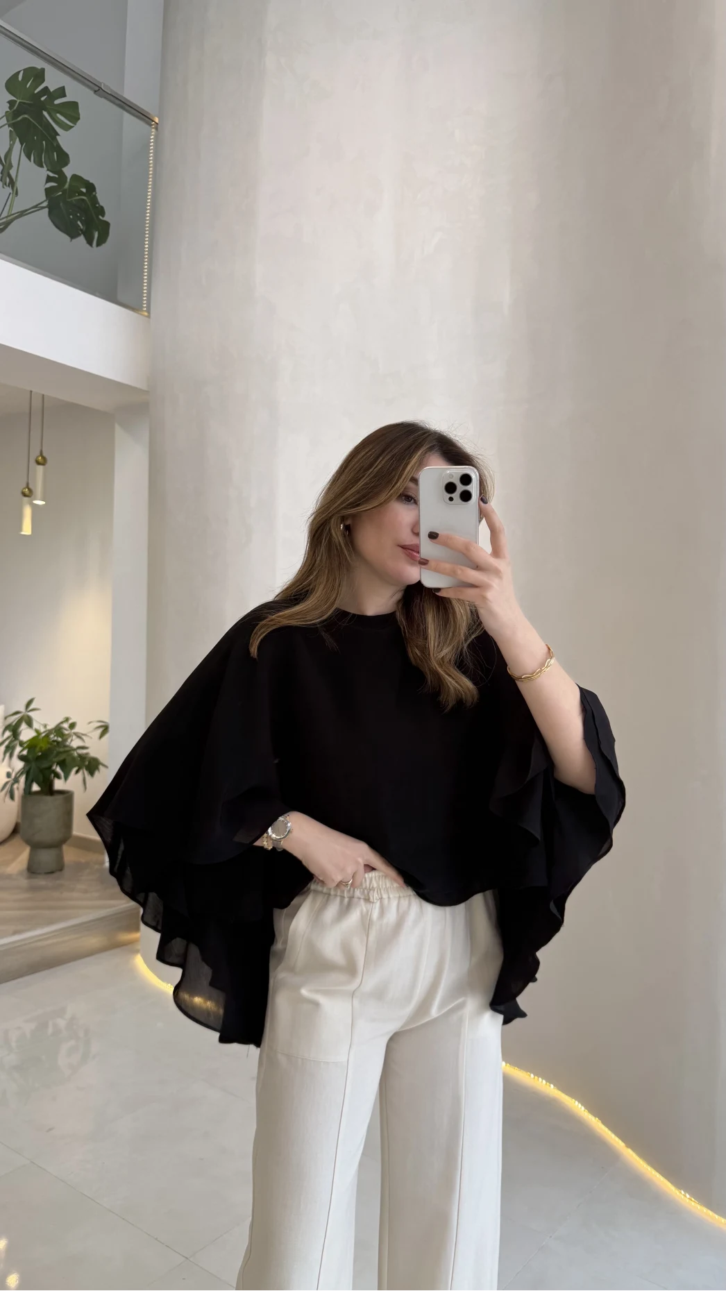 Mariposa Pelerin Bluz - Siyah - Kod: 5044