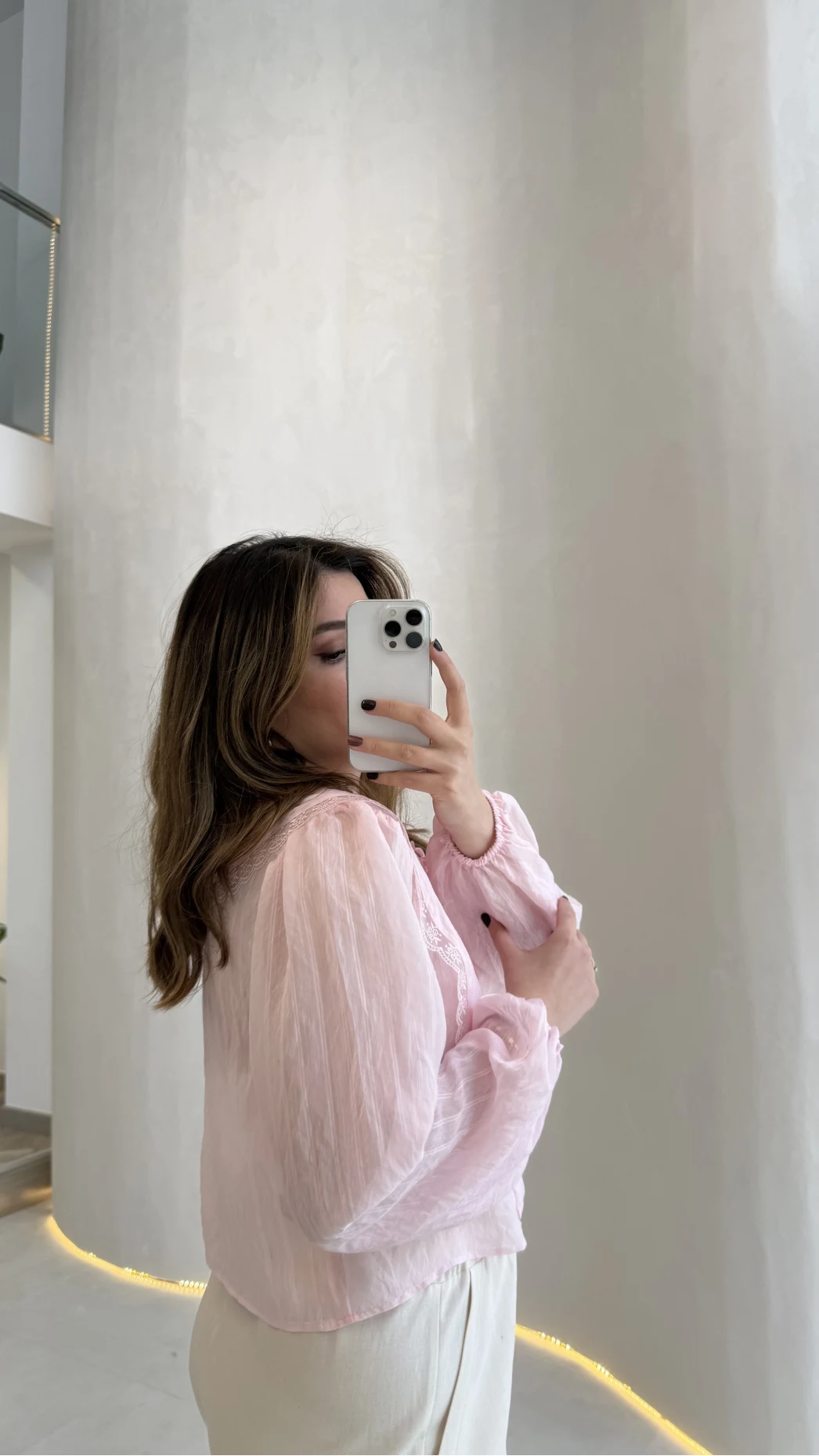 Tesoro Bebe Yaka Dantel Bluz - Pembe - Kod:2223