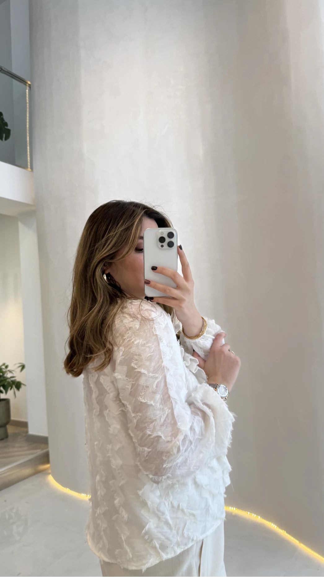 Alina Fırfırlı Püskül Bluz - Ekru - Kod: 1076