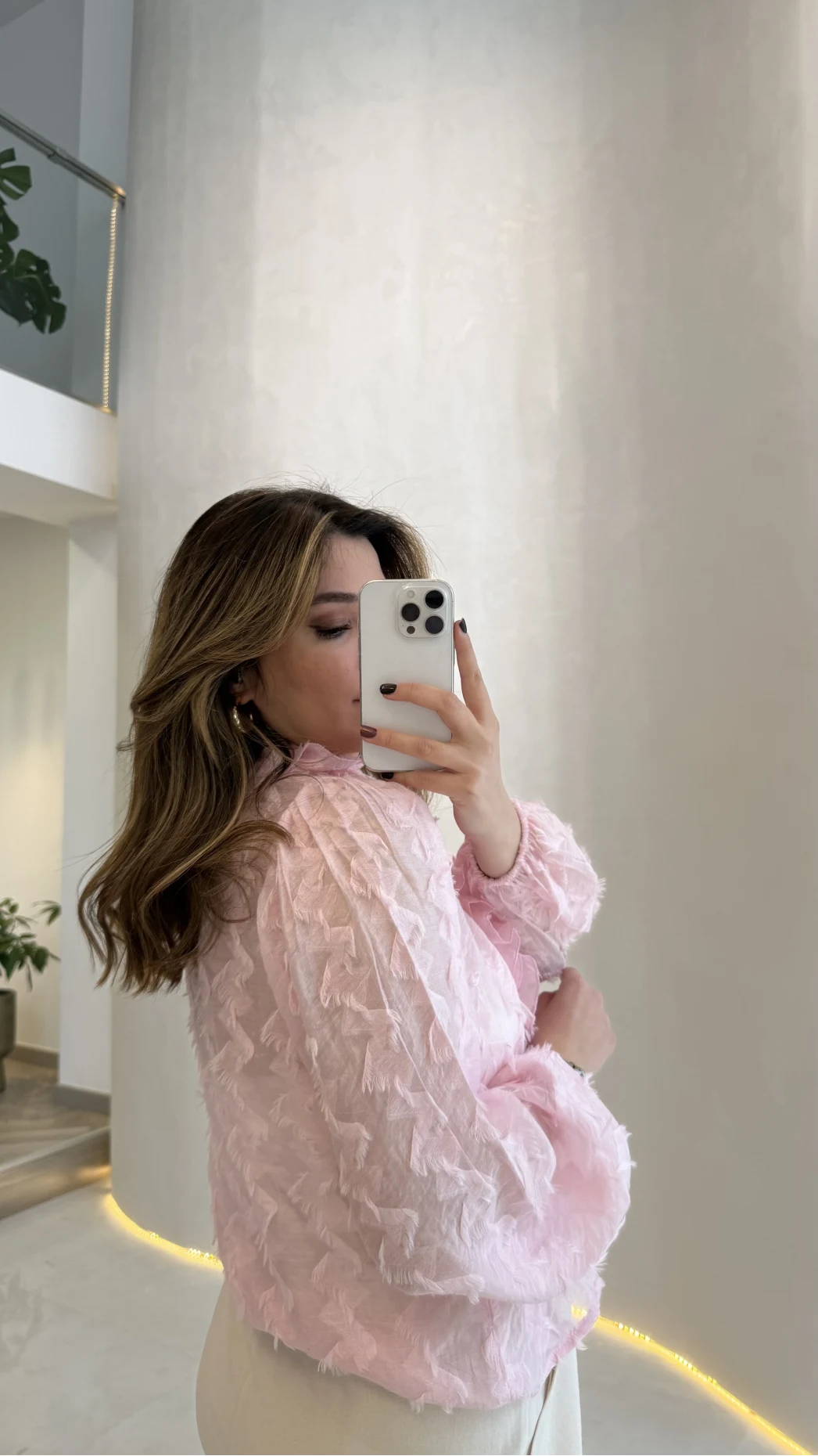 Alina Fırfırlı Püskül Bluz - Pembe - Kod: 1076