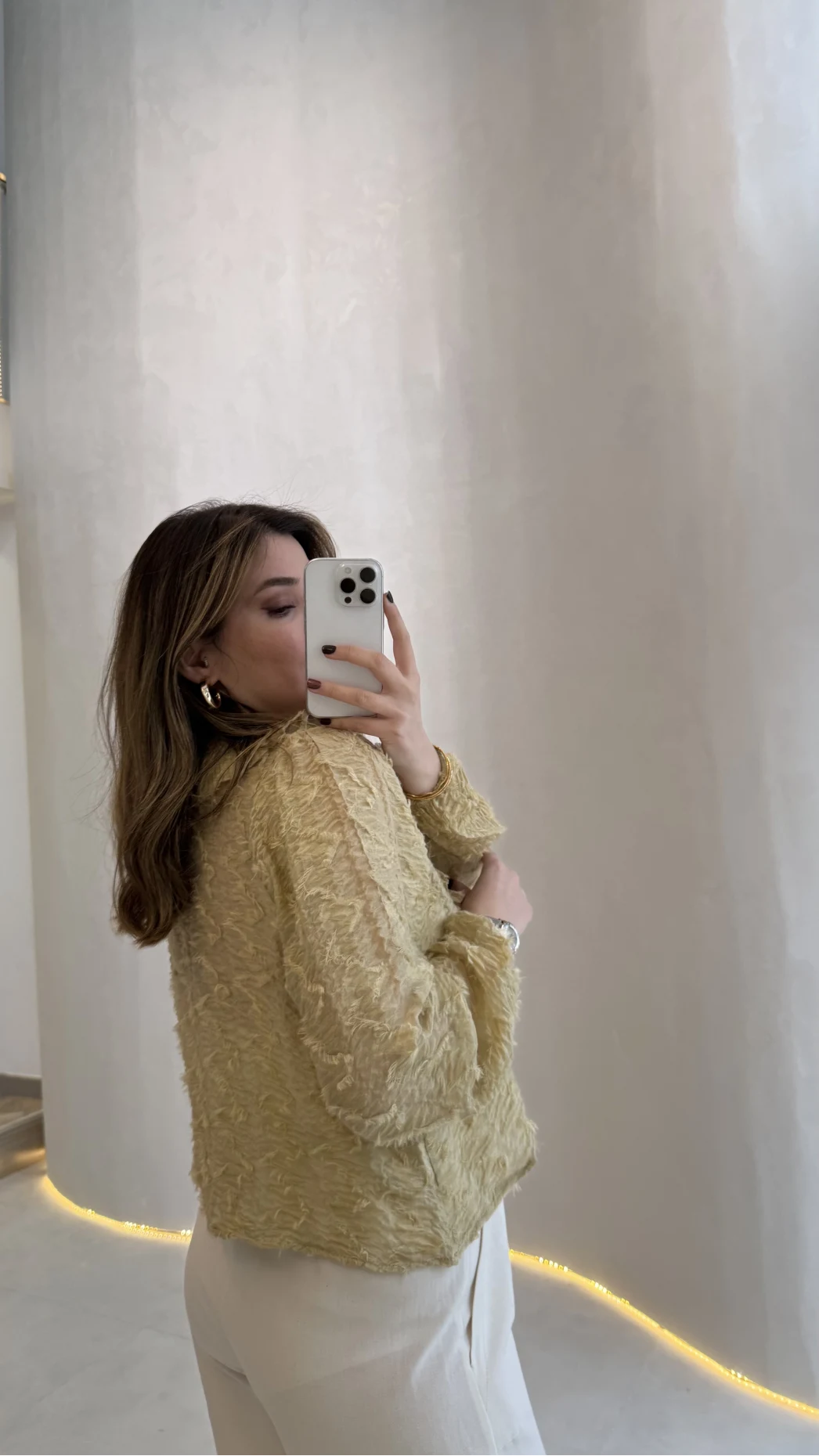 Alina Fırfırlı Püskül Bluz - Yeşil - Kod: 1076