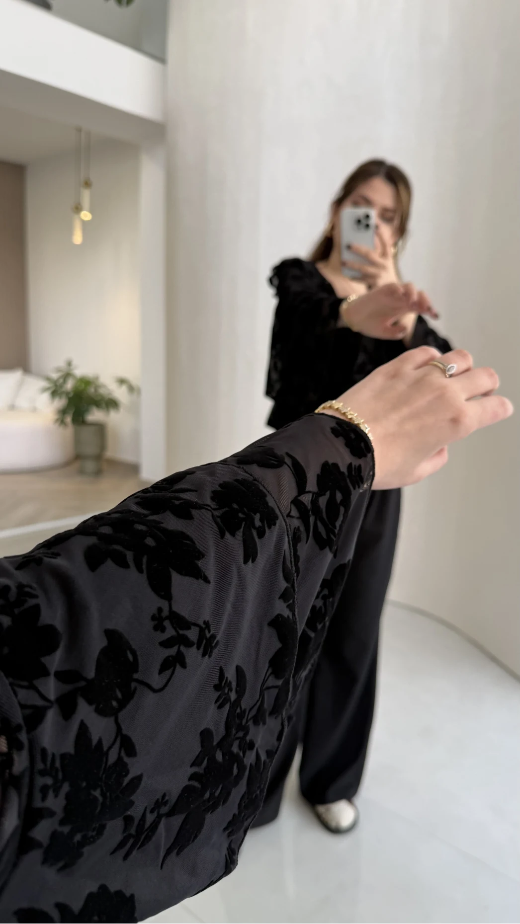 Peaches İçi Askılı Body Dokulu Fırfırlı Bağlamalı Bluz - Siyah - Kod: 0908