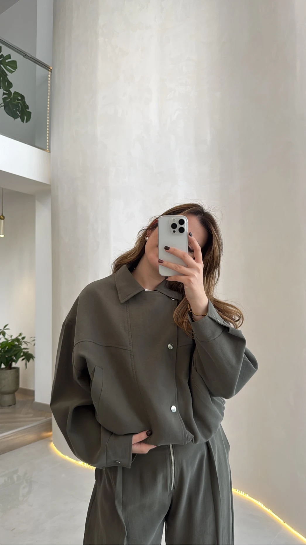 Bliss Bomber Ceket-Pantolo Takım - Haki - Kod: 7165