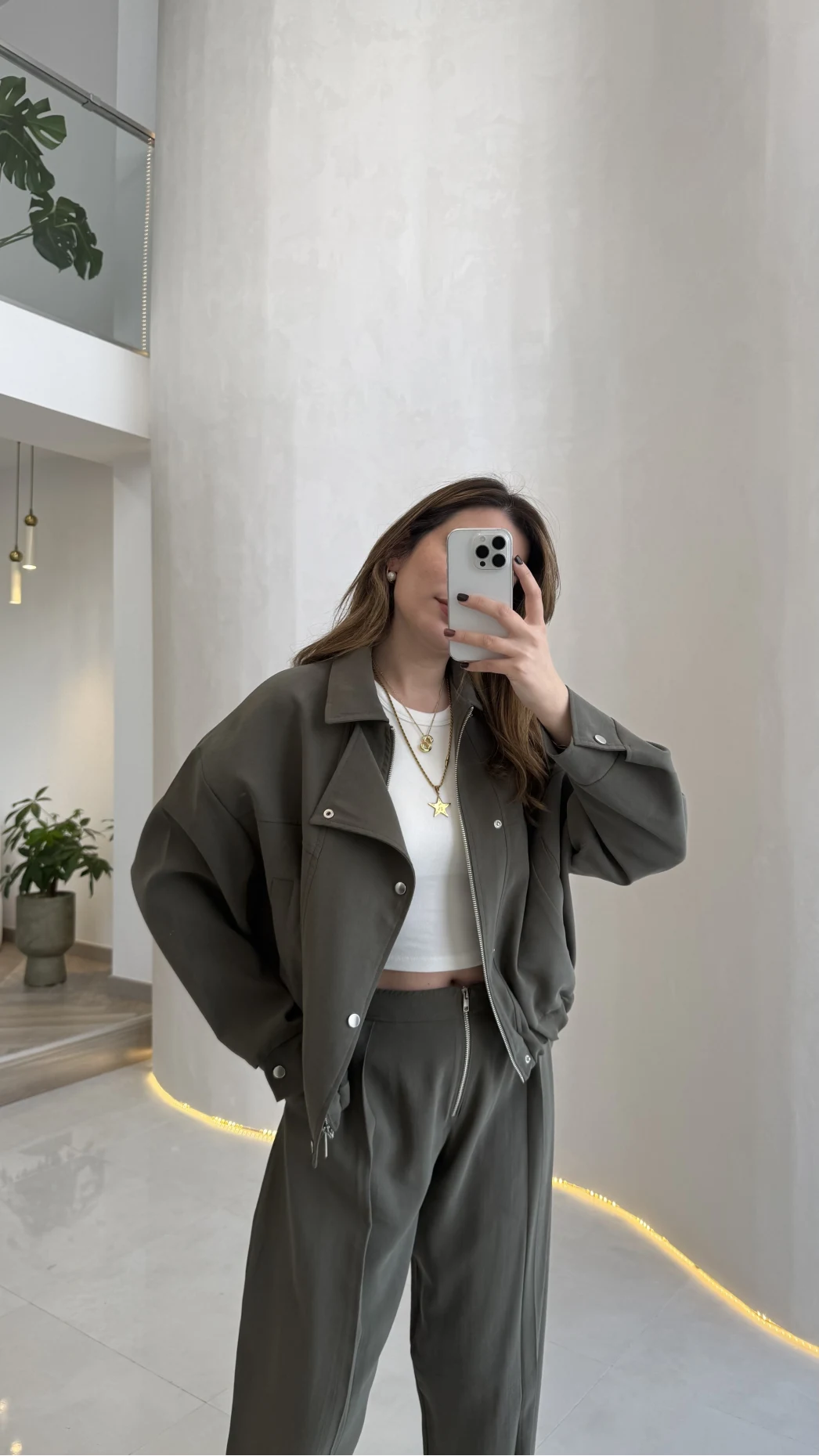 Bliss Bomber Ceket-Pantolo Takım - Haki - Kod: 7165