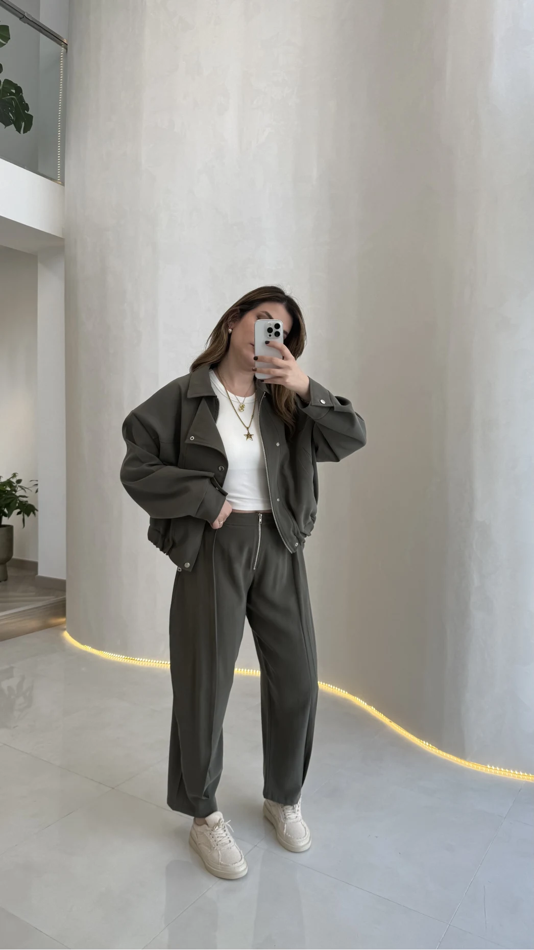 Bliss Bomber Ceket-Pantolo Takım - Haki - Kod: 7165