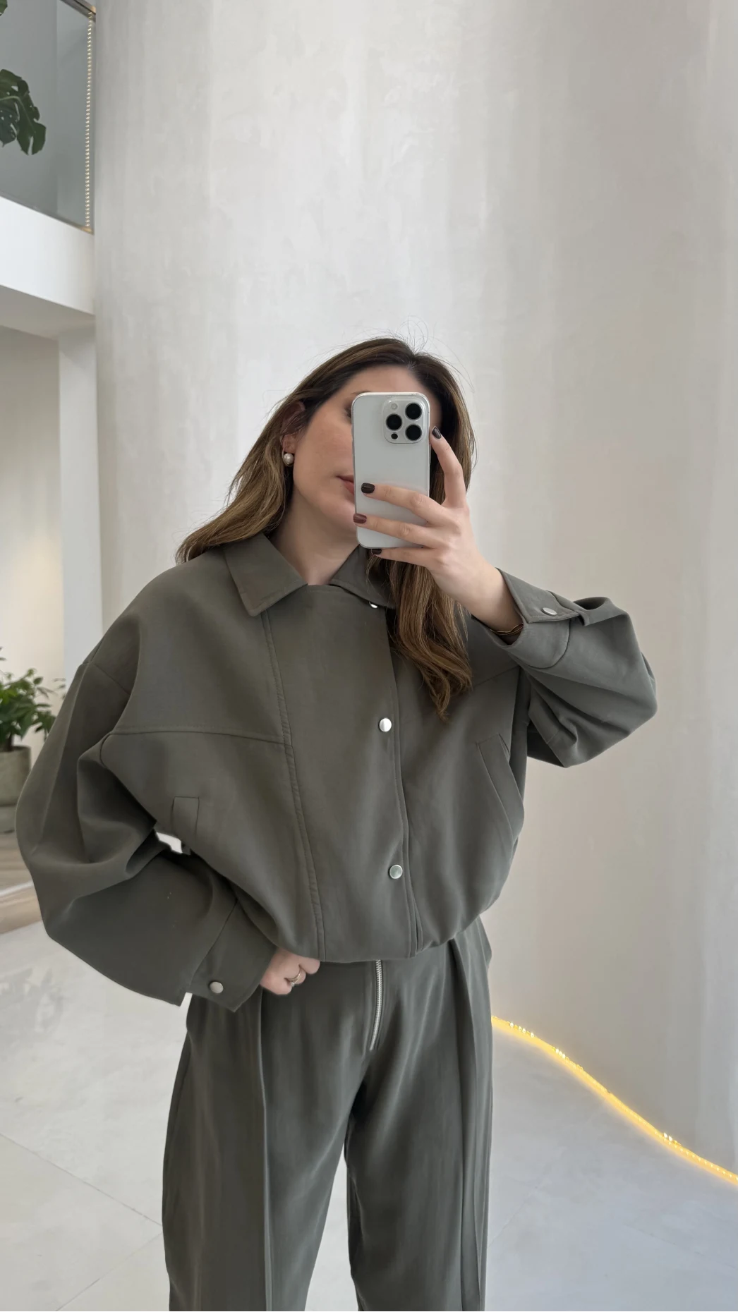 Bliss Bomber Ceket-Pantolo Takım - Haki - Kod: 7165