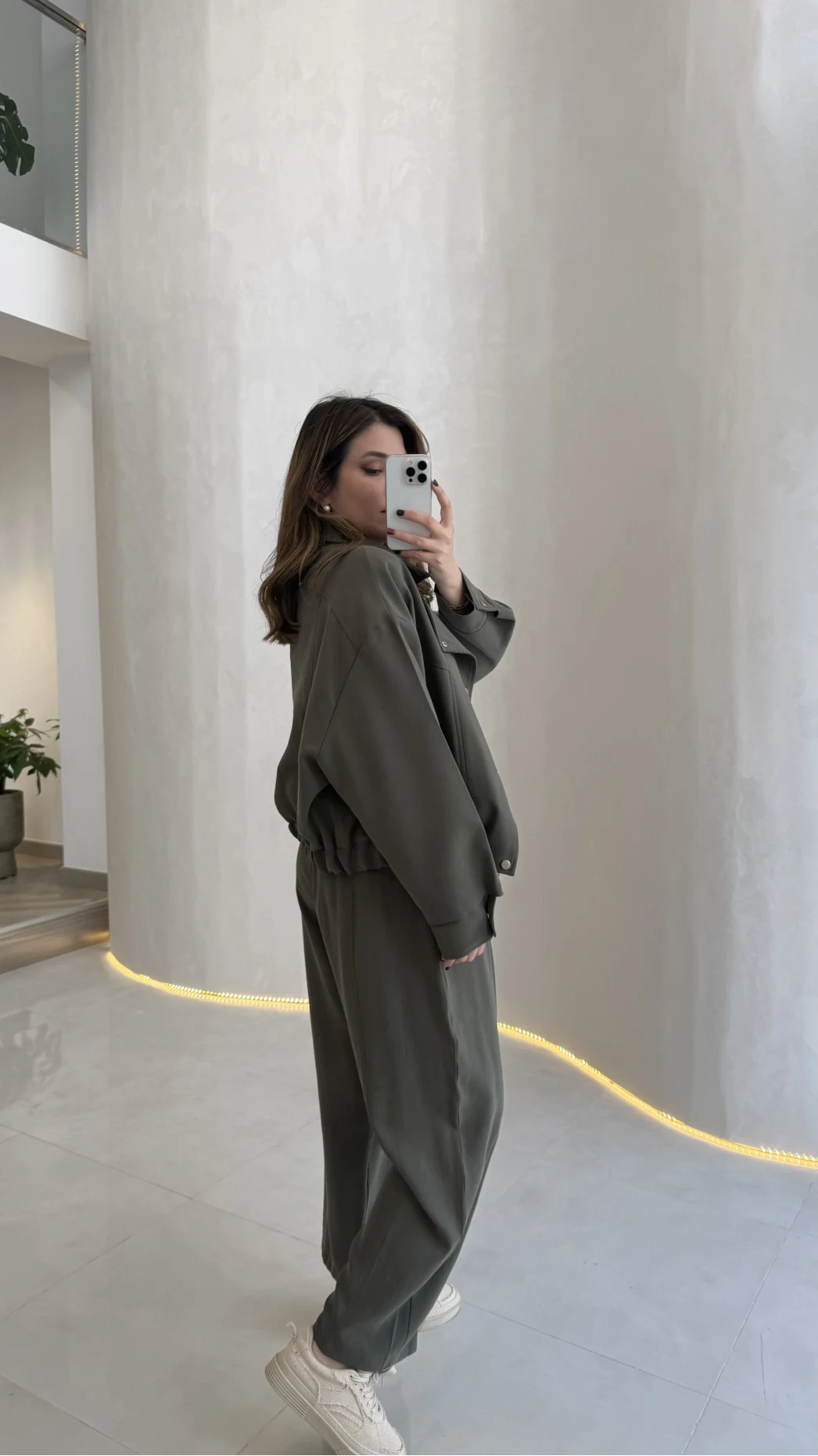 Bliss Bomber Ceket-Pantolo Takım - Haki - Kod: 7165