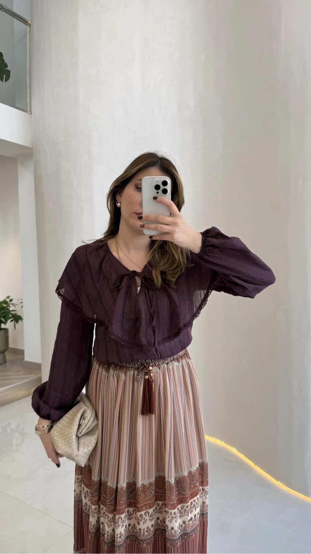 Bebe Yaka Dantel Detaylı Bluz - Mürdüm - Kod: 1571