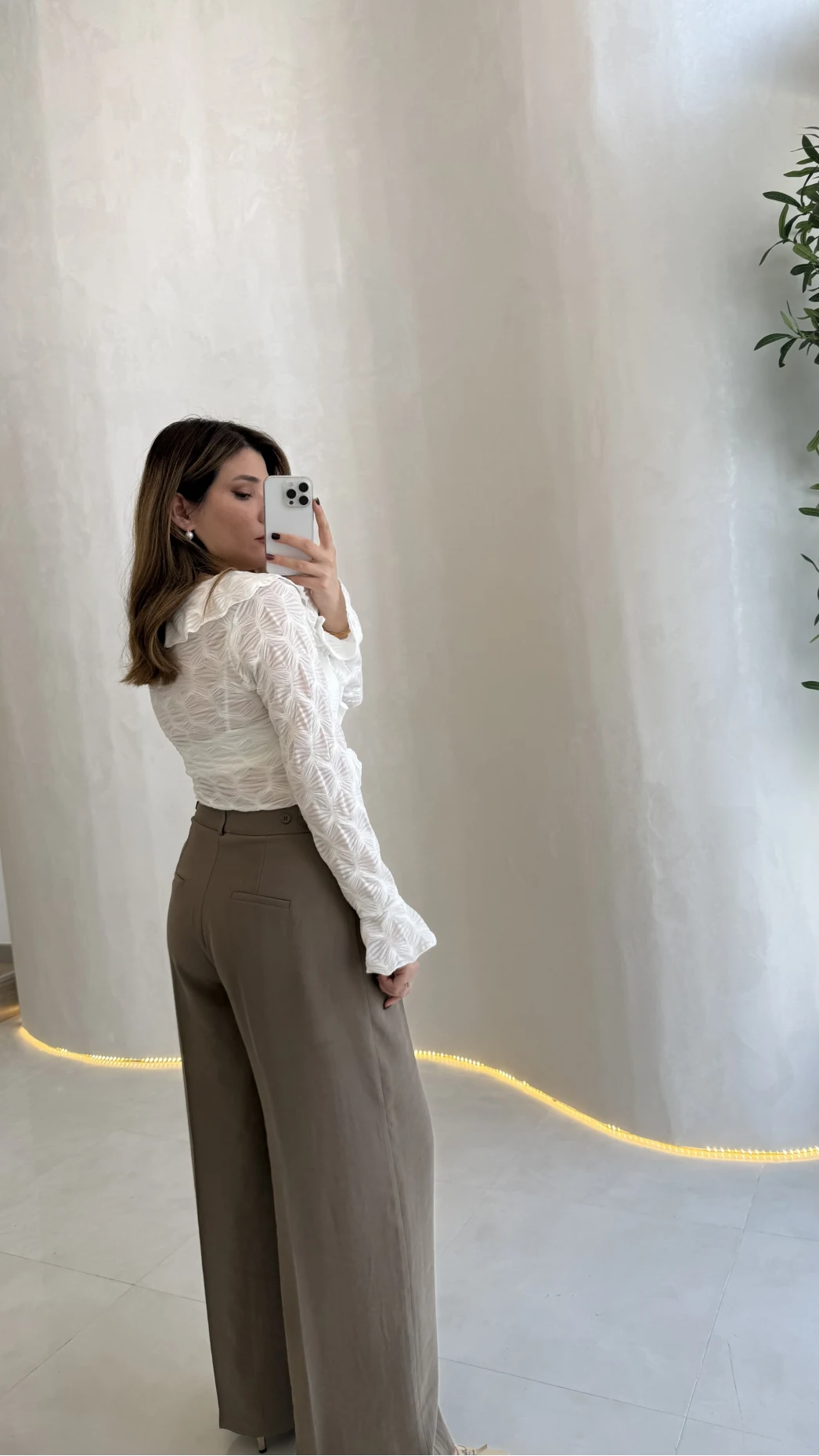 İspanyol Kol Dokulu Bağlamalı Bluz - Ekru - Kod: 01631