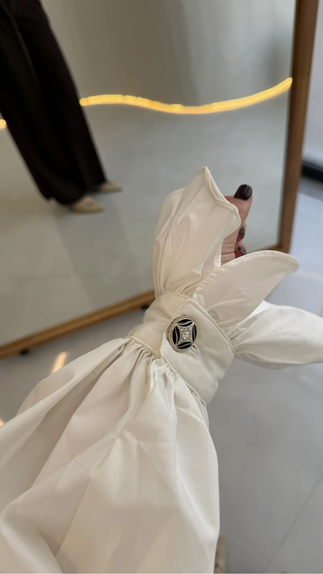 Soleil Bilek Detay Balon Kol Bluz - Beyaz - Kod: 112254