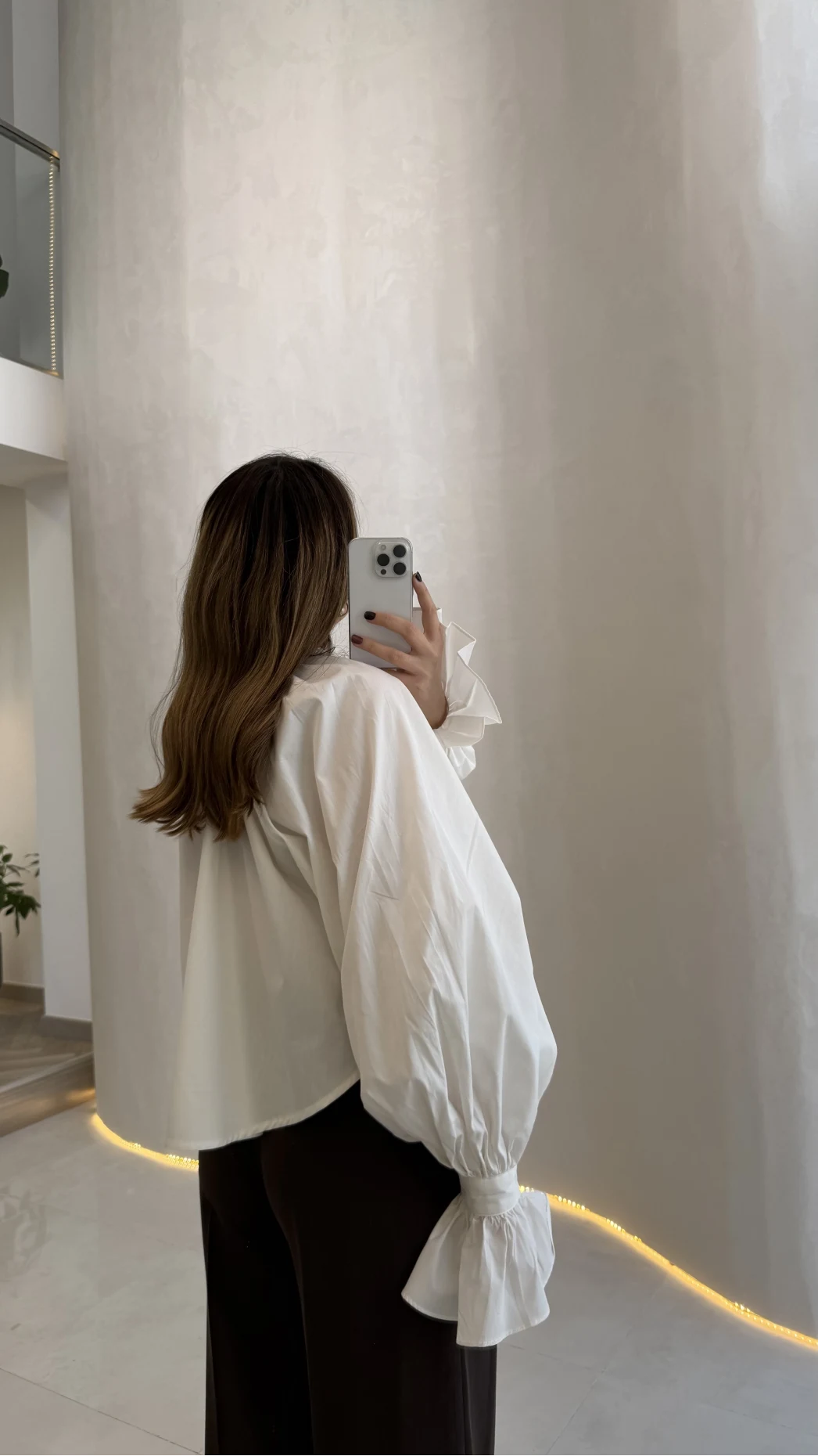 Soleil Bilek Detay Balon Kol Bluz - Beyaz - Kod: 112254