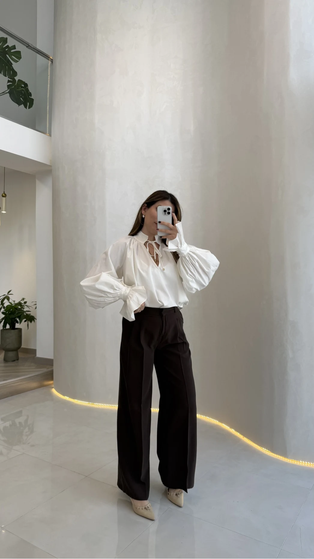 Ineffable Geniş Paça Palazzo Pantolon - Kahve - Kod: 3867