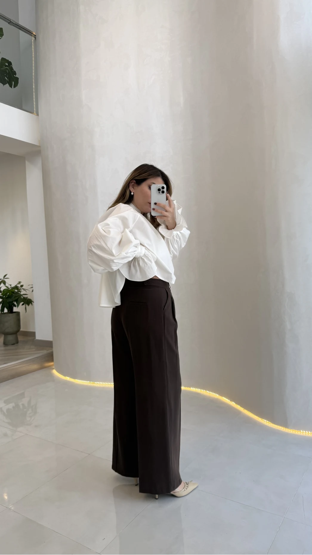 Ineffable Geniş Paça Palazzo Pantolon - Kahve - Kod: 3867