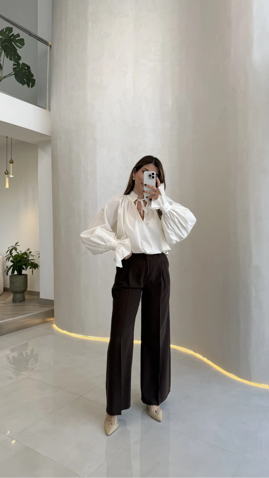 Ineffable Geniş Paça Palazzo Pantolon - Kahve - Kod: 3867