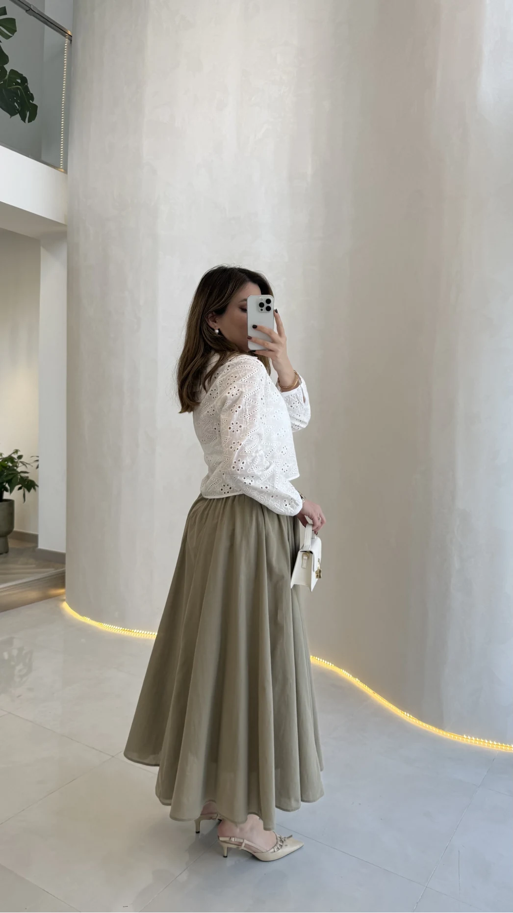 Yume Astarlı Etek - Haki - Kod: 5039