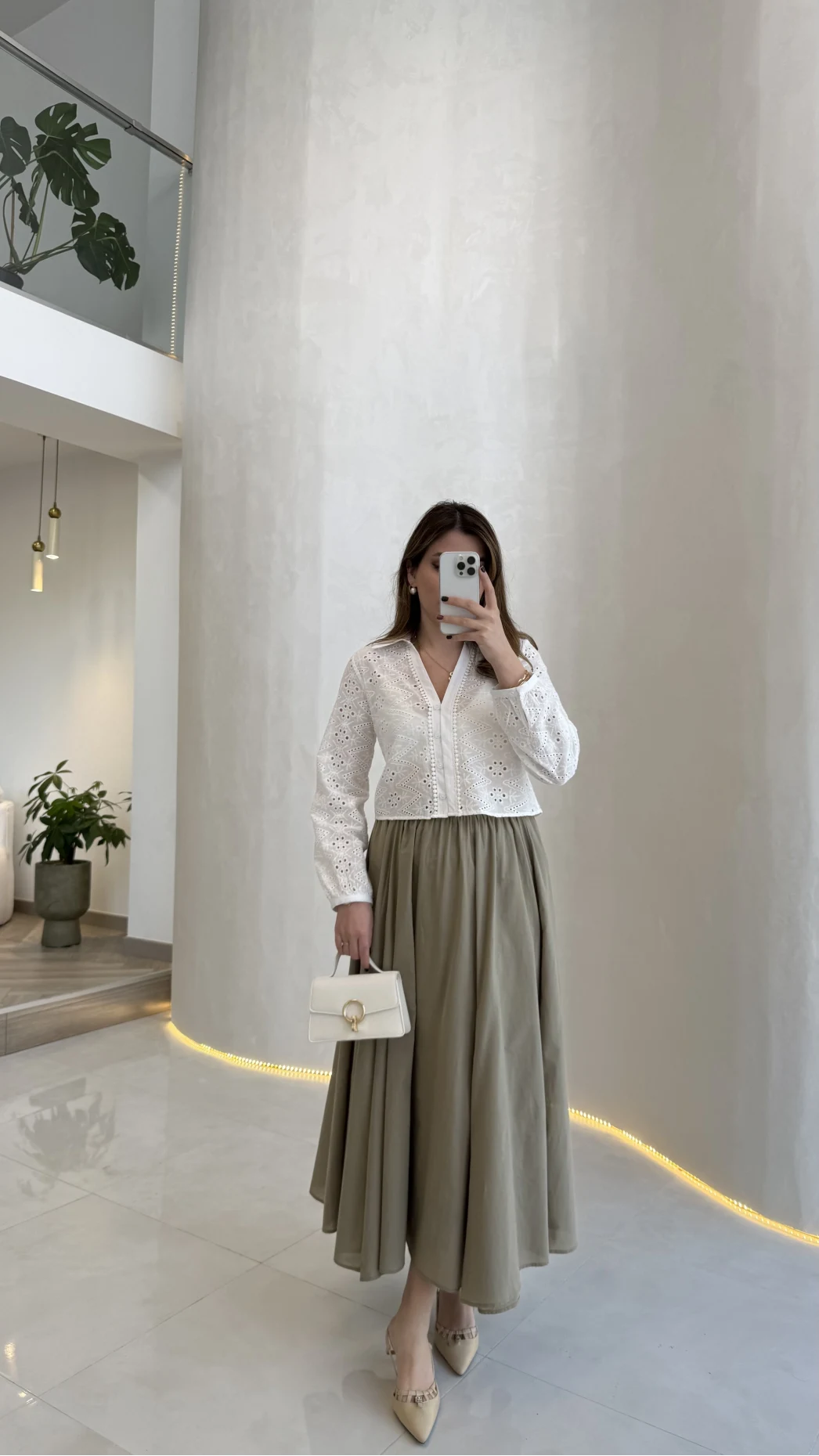 Yume Astarlı Etek - Haki - Kod: 5039