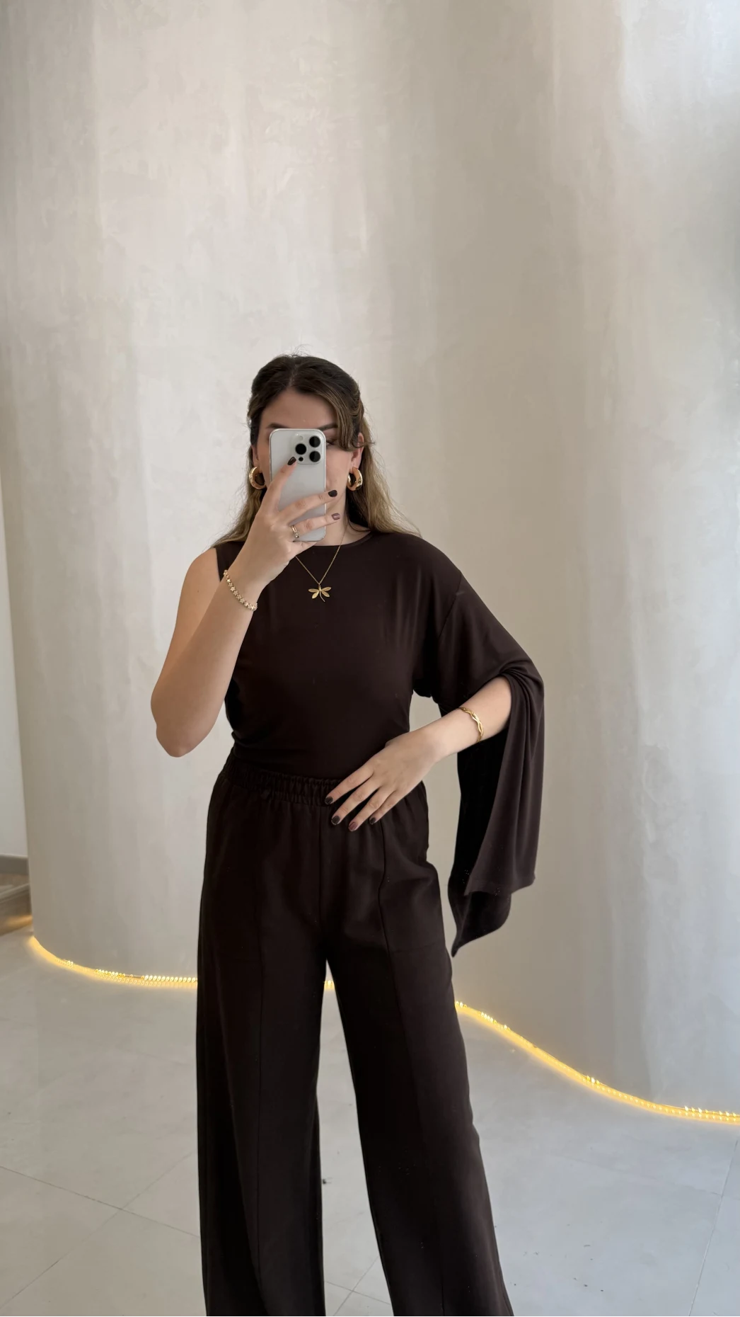 Tek Kol Bluz - Acı Kahve - Kod: 1591