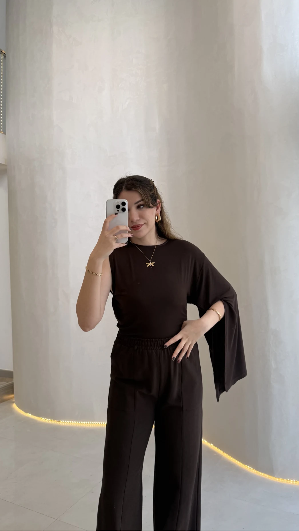 Tek Kol Bluz - Acı Kahve - Kod: 1591