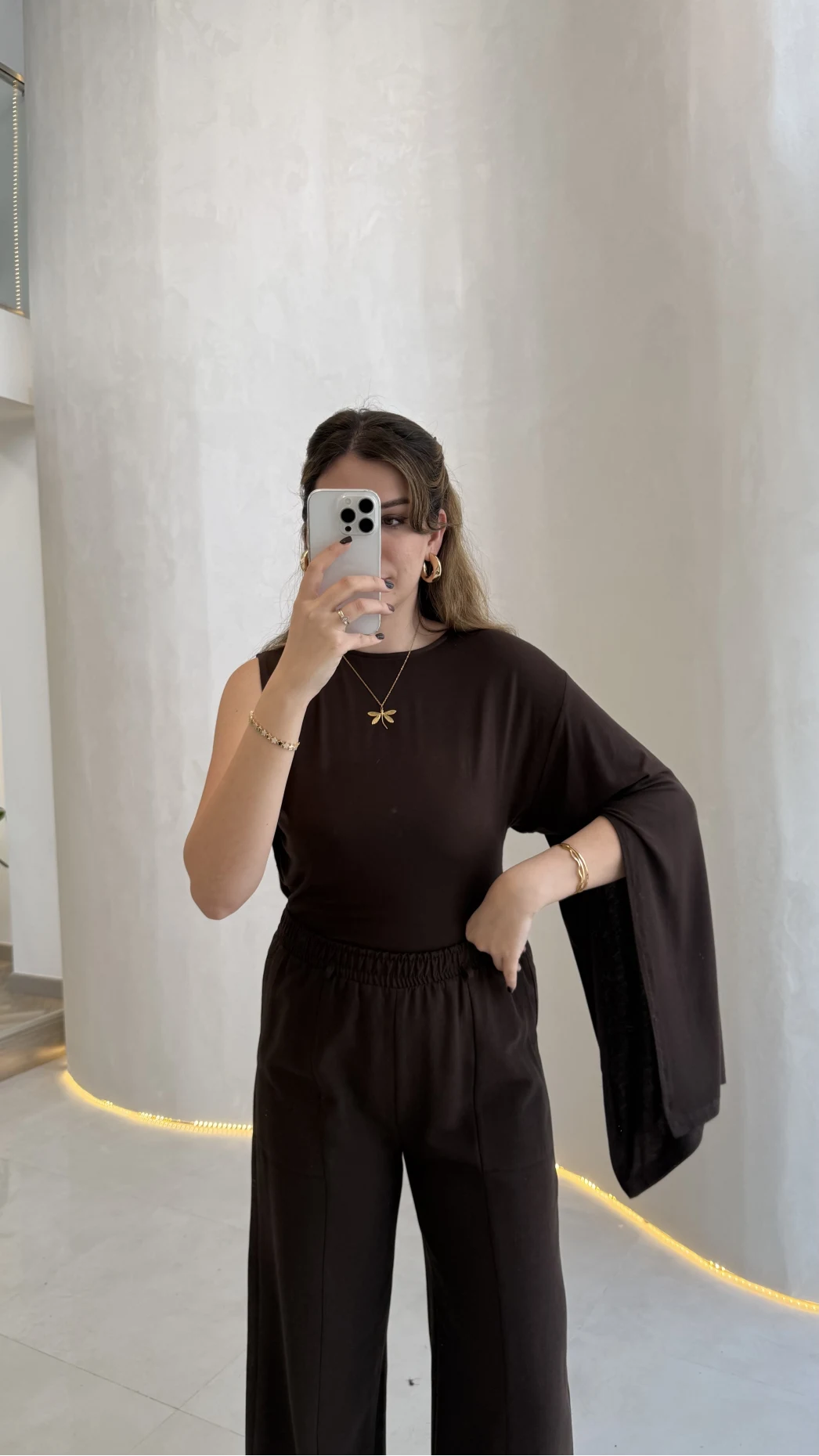 Tek Kol Bluz - Acı Kahve - Kod: 1591