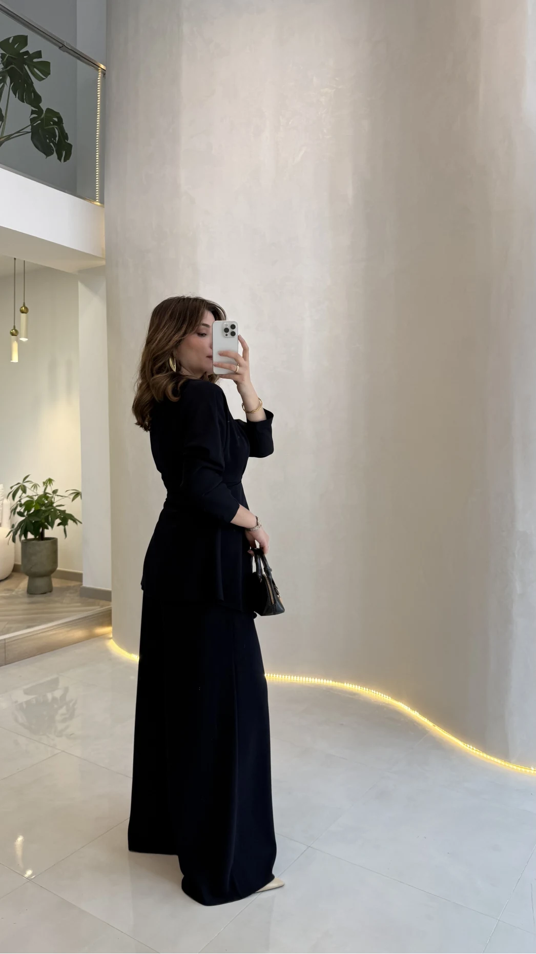 Beli Toka Detaylı Bluz Pantolon Takım - Lacivert - Kod: 9399