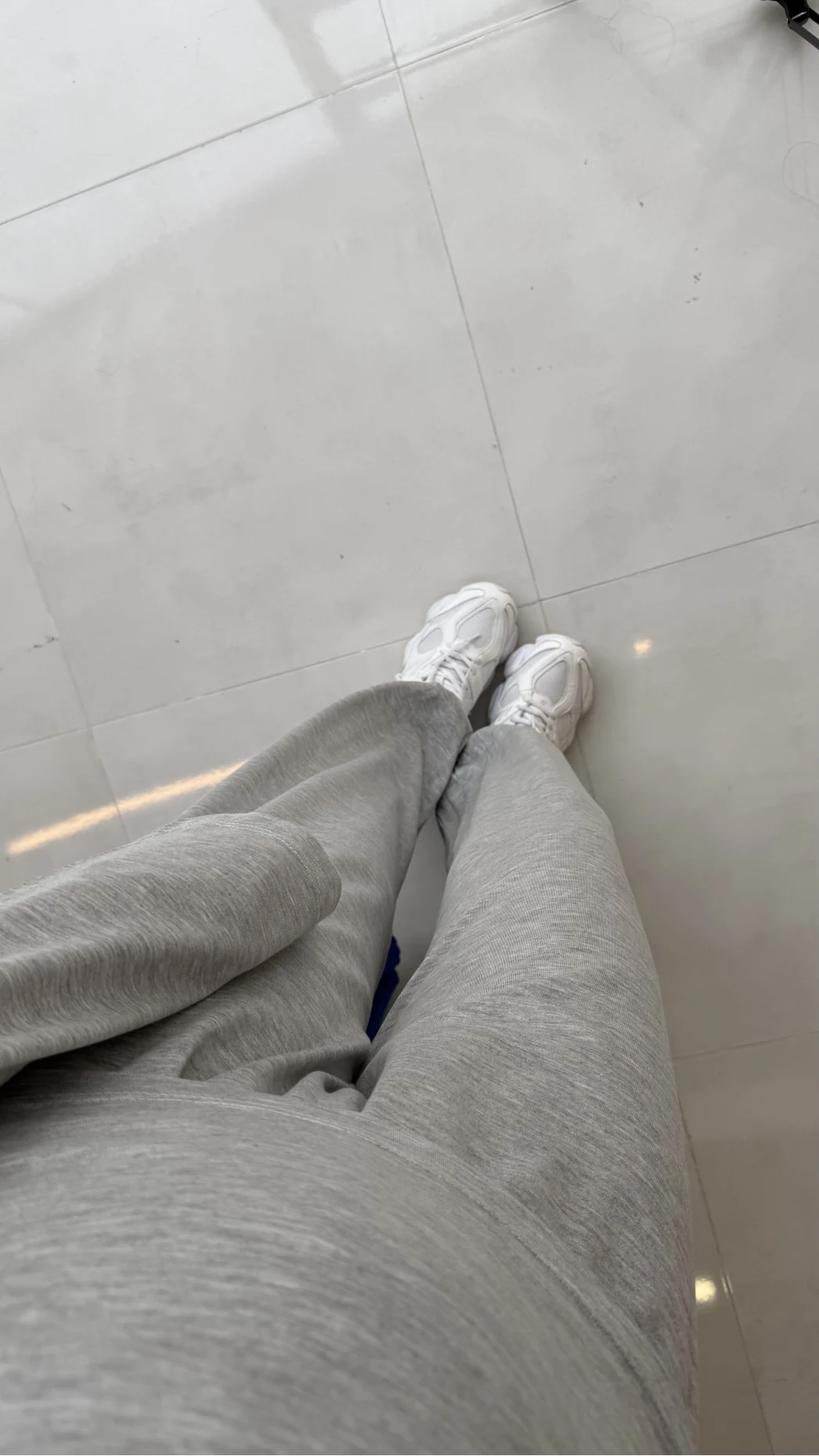 Beli Bağcıklı Uzun Kollu Bluz Eşofman Takım - Gri