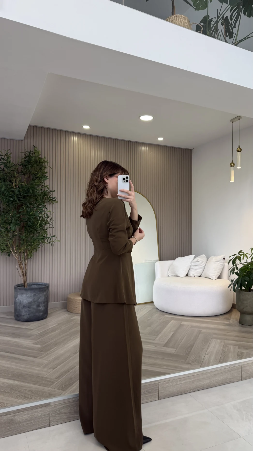 Beli Toka Detaylı Bluz Pantolon Takım - Haki - Kod: 9399