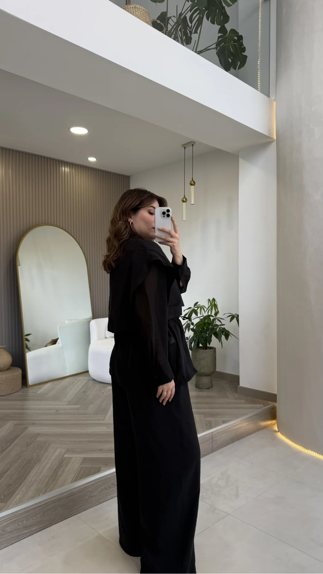 Vatkalı Garnili Bağcıklı Takım - Siyah - Kod: 51309