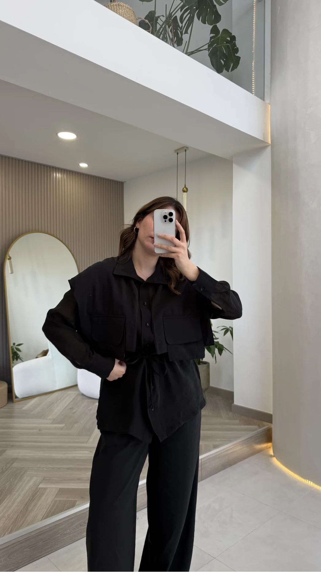 Vatkalı Garnili Bağcıklı Takım - Siyah - Kod: 51309