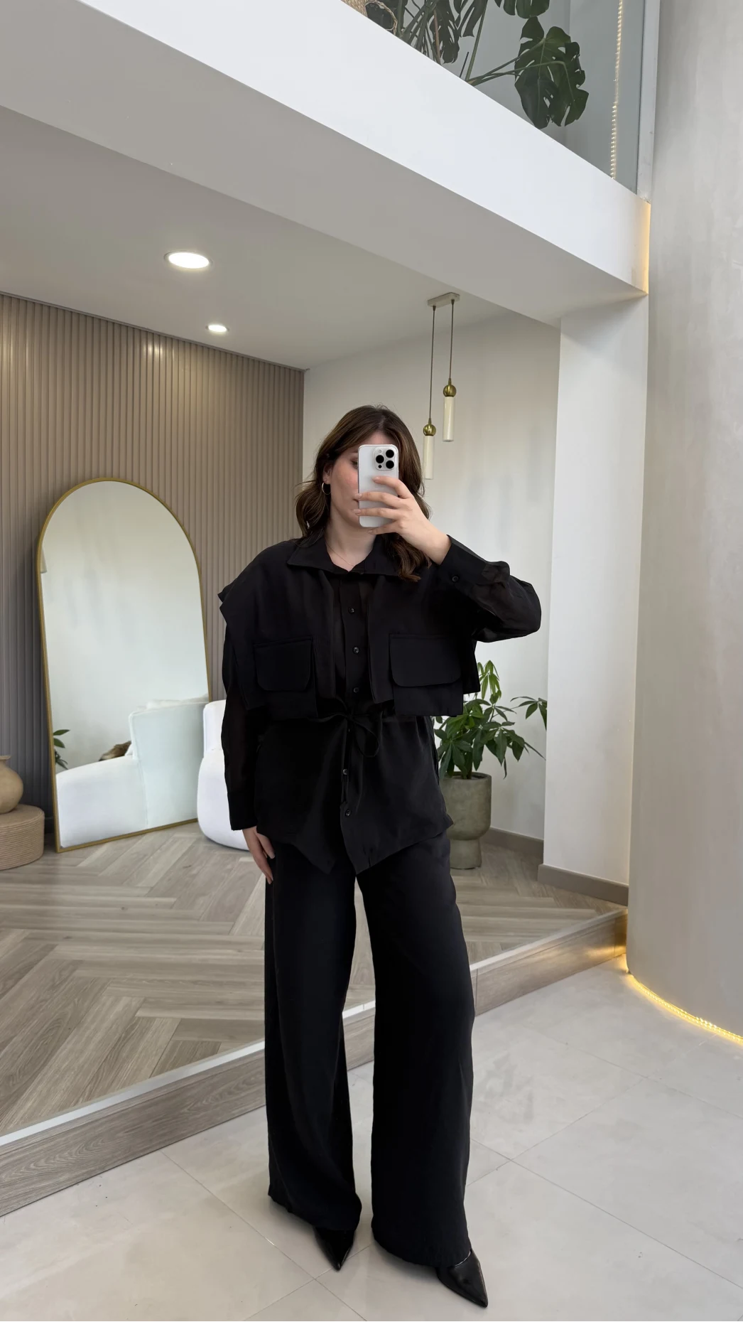 Vatkalı Garnili Bağcıklı Takım - Siyah - Kod: 51309