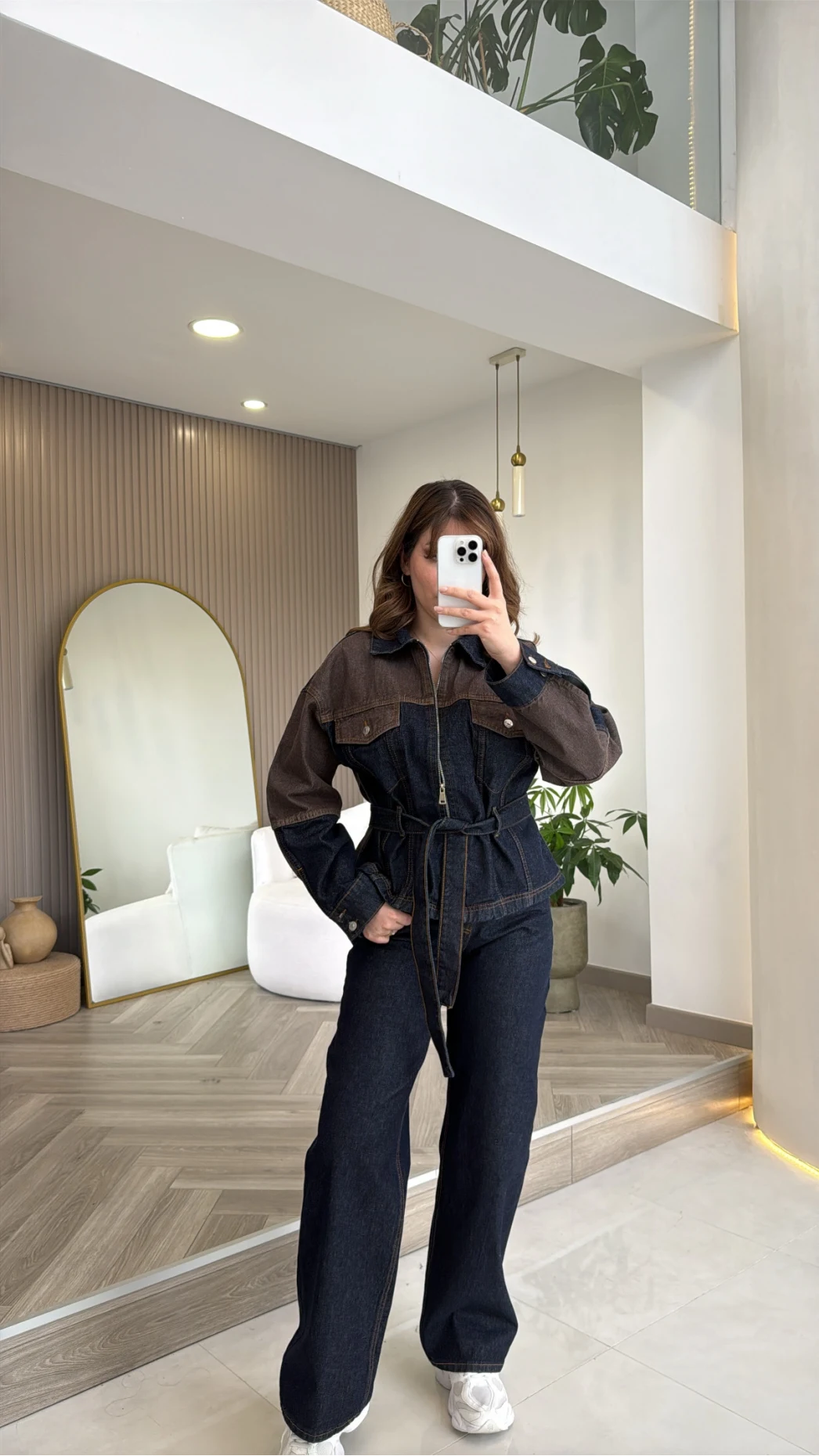 Çift Renk Denim Ceket Pantolon Takım - Kod: 260836