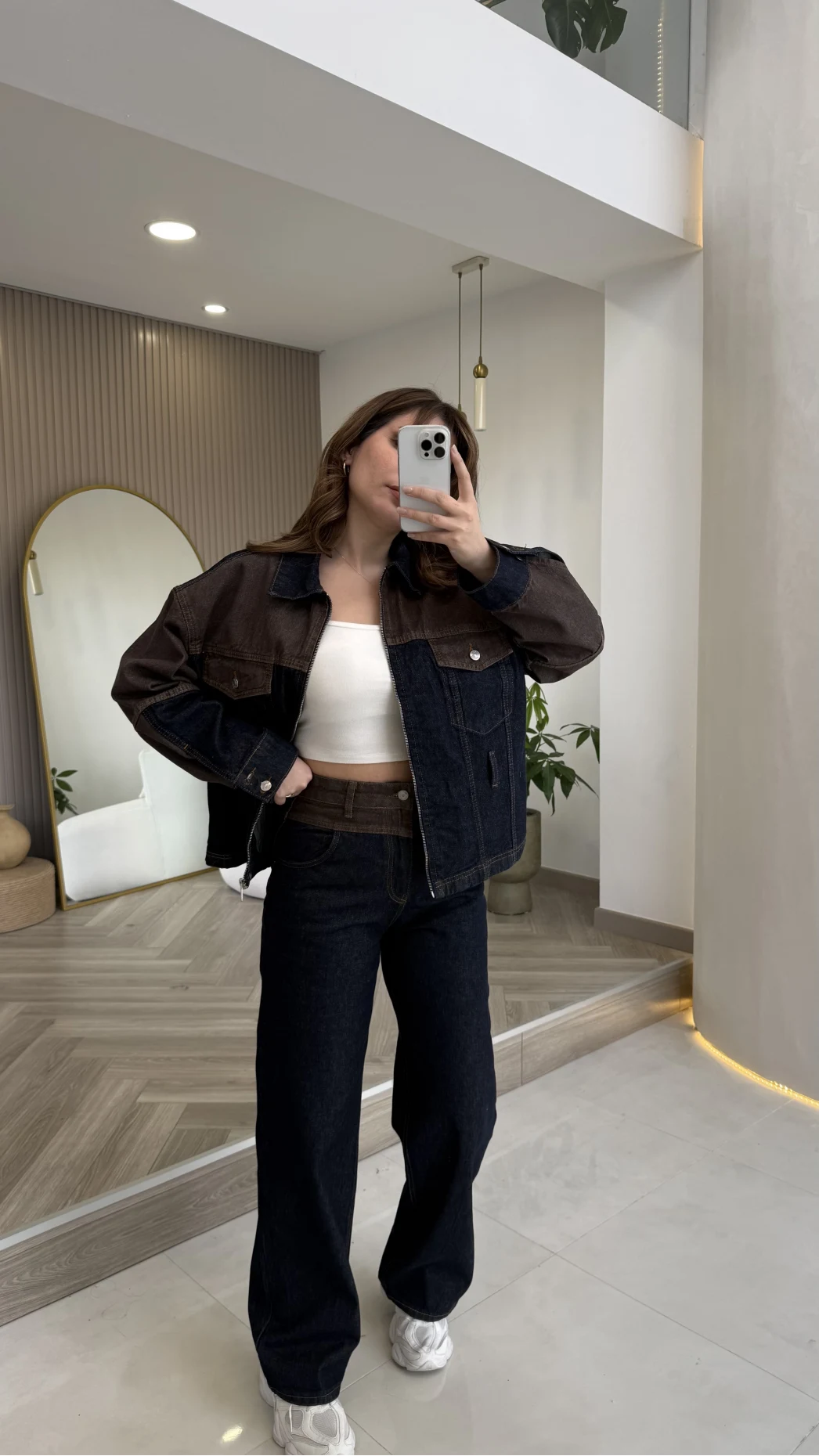 Çift Renk Denim Ceket Pantolon Takım - Kod: 260836