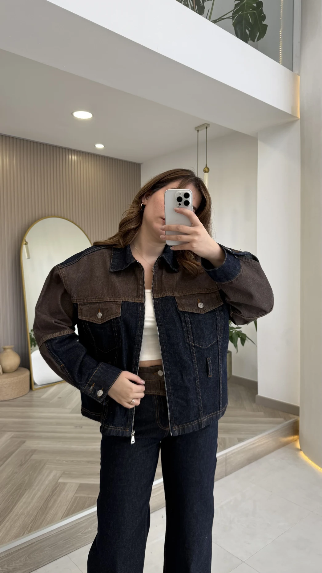 Çift Renk Denim Ceket Pantolon Takım - Kod: 260836