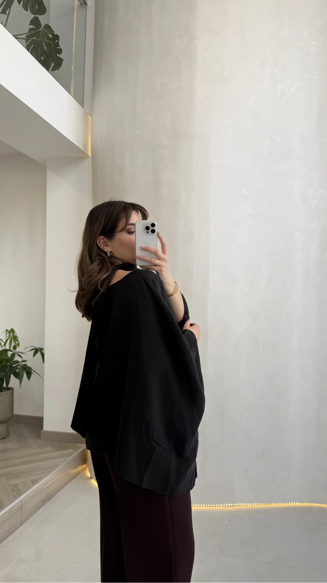 Yarasa Kol Kuşaklı Tül Bluz - Siyah - Kod: 1670