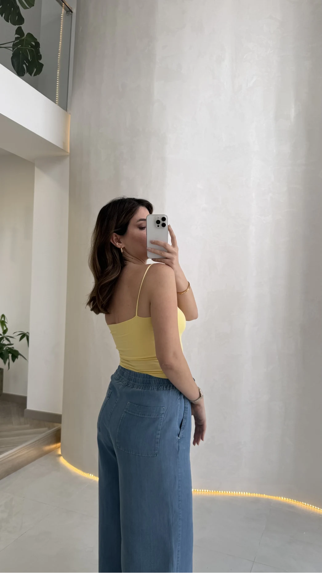 Tek Askılı Pedli Crop Body - Sarı - Kod: 00159