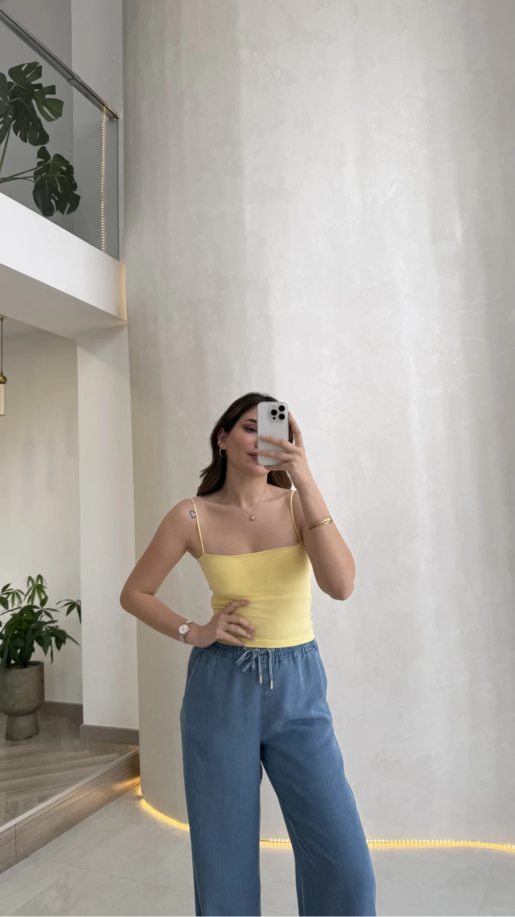 Tek Askılı Pedli Crop Body - Sarı - Kod: 00159