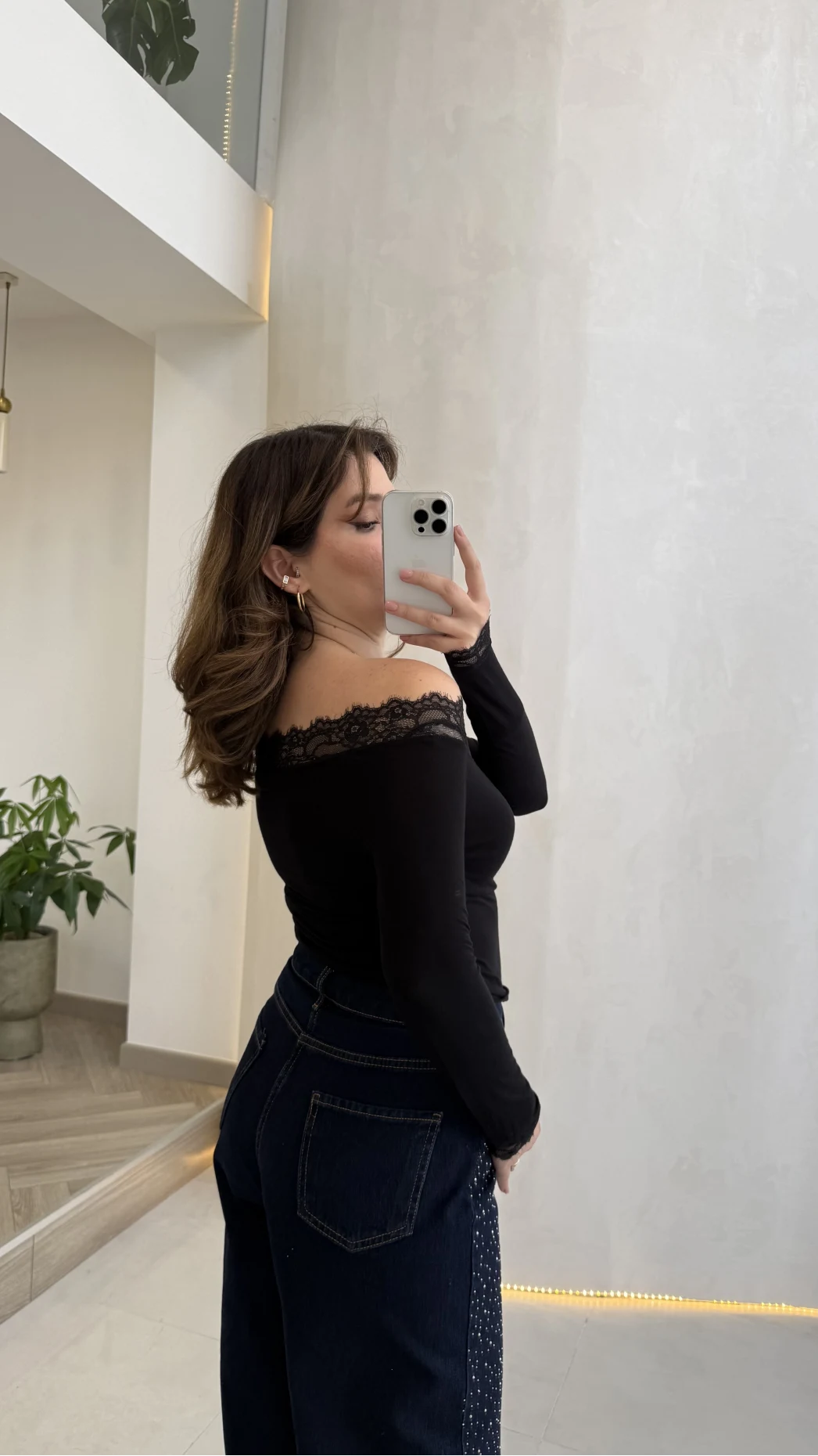 Dantelli Madonna Yaka Body - Siyah - Kod: 5065