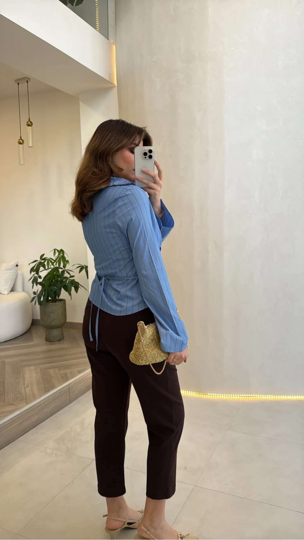 Quz Pile Detaylı Pantolon - Acı Kahve - Kod: 71154