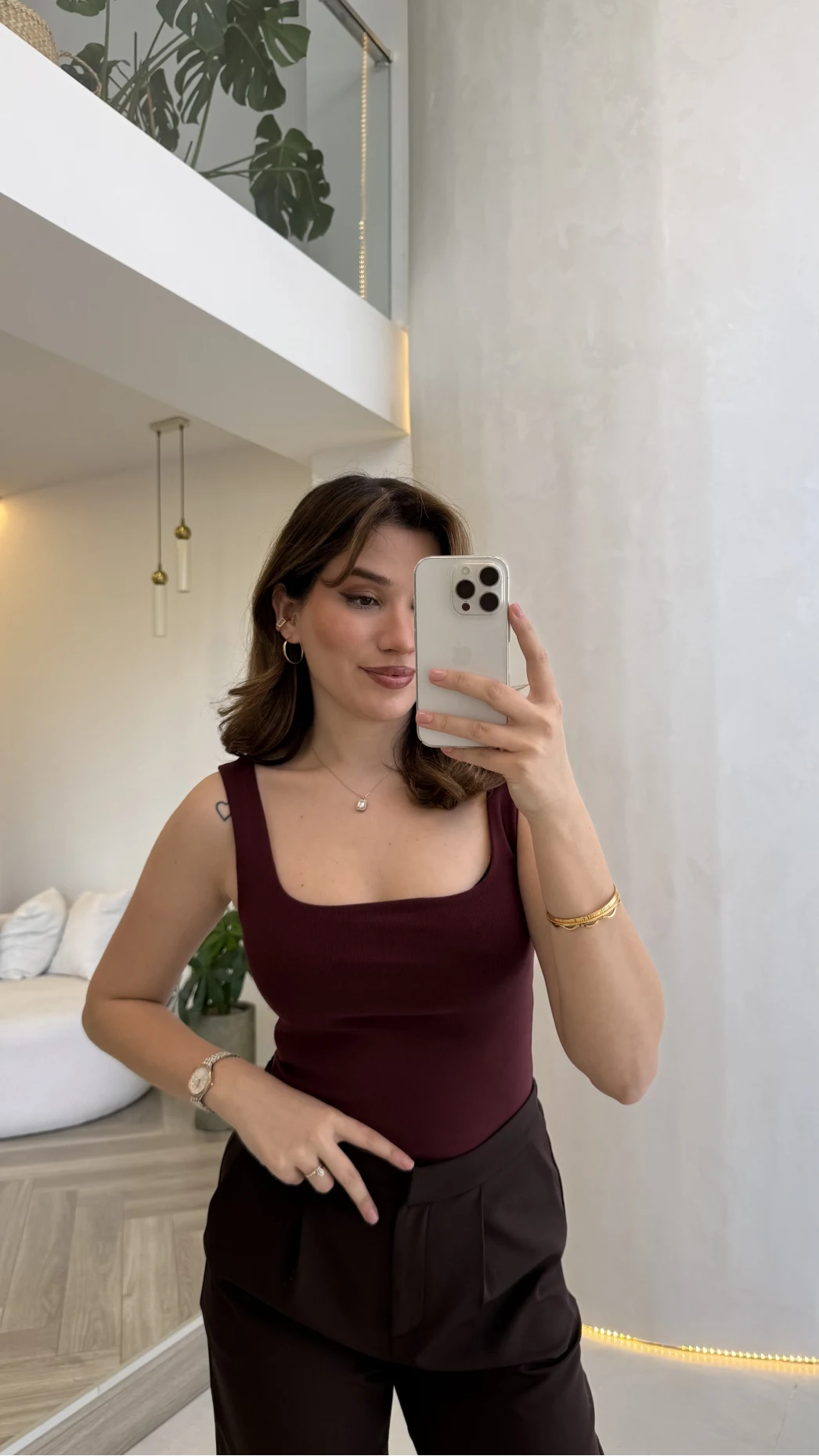 Dilvin Kalın Askılı Body - Bordo - Kod: 21057