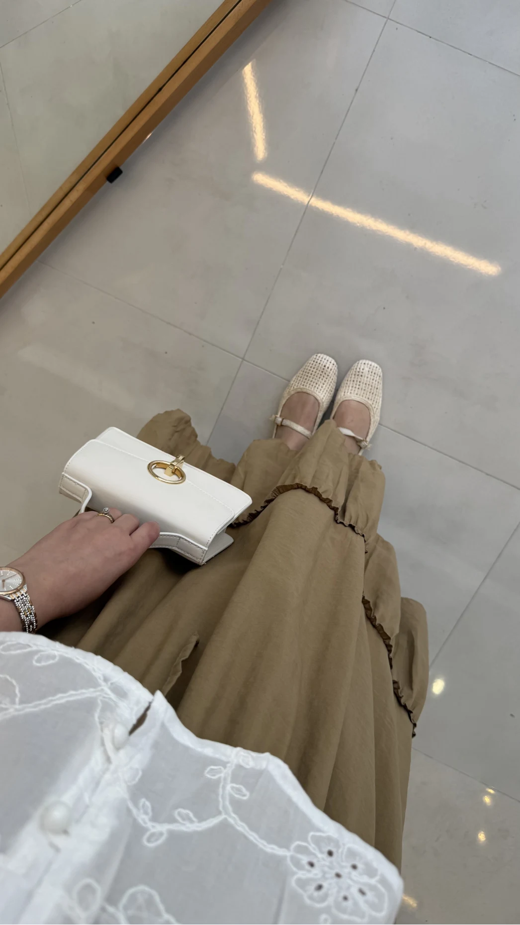 Beli Gipe Detaylı Midi Boy Etek - Camel - Kod: 1294